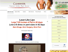 Tablet Screenshot of clearwaterlaserlikefatloss.com